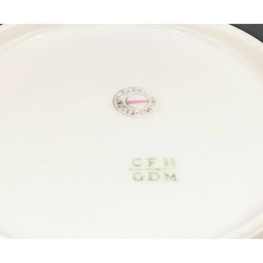Vintage CFH GDM Limoges Fruit Berry Desert Bowls Set Of 5 Floral Porcelain Chip